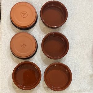 Cermer Terracotta Dessert Ramekins Baking Dishes Crème Brûlée Flan Set of 6